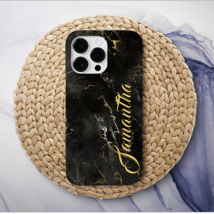 Personlig namn Black golden marble anpassningsbar