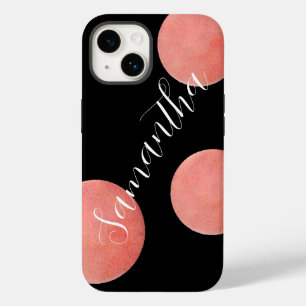Personlig Namn Black Large Polka dots