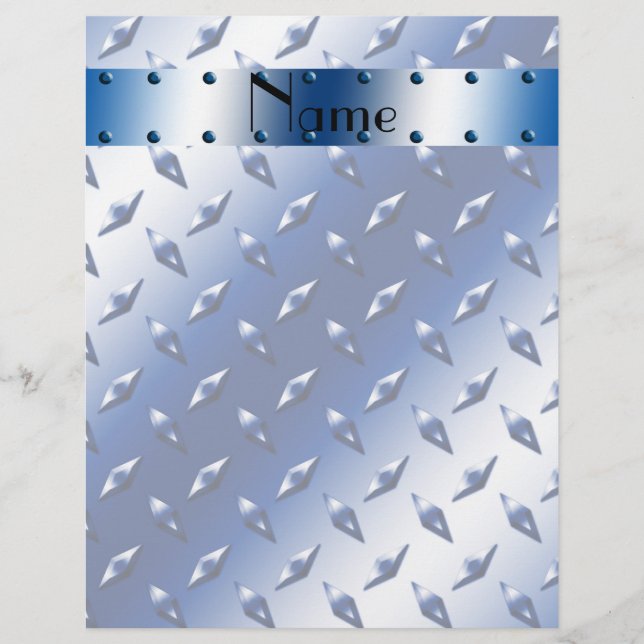 Personlig namn (blått diamantstål) (Framsida)