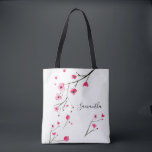 Personlig Namn: Blommar för färgen Cherry Tygkasse<br><div class="desc">Fira vänskapen i stil med den här Personligen Cherry Blommar Watercolor Tote Bag. Perfekt för nybörjare, bästa vänner eller klassåterföreningar. Den här blommigten av eleganten har en vattenfärgsdesign för min körsbärsmodell för blommar och kan anpassas med en namn. Den här lätta men tåliga väskan är en vacker och praktisk keepé...</div>
