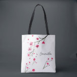 Personlig Namn: Blommar för färgen Cherry Tygkasse<br><div class="desc">Fira vänskapen i stil med den här Personligen Cherry Blommar Watercolor Tote Bag. Perfekt för nybörjare, bästa vänner eller klassåterföreningar. Den här blommigten av eleganten har en vattenfärgsdesign för min körsbärsmodell för blommar och kan anpassas med en namn. Den här lätta men tåliga väskan är en vacker och praktisk keepé...</div>