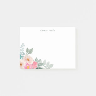Personlig Namn Blommigt minimalist att göra listor Post-it Block