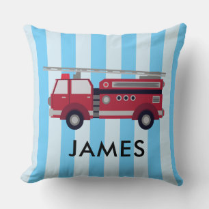 Personlig Namn Blue Fire lastbil Cushion Kudde