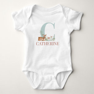 Personlig Namn Bodykosten Brev C Baby T Shirt