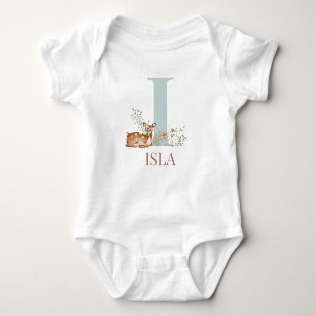 Personlig Namn Bodykosten Brev I Baby T Shirt (Framsida)