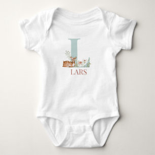 Personlig Namn Bodykosten Brev L Baby T Shirt