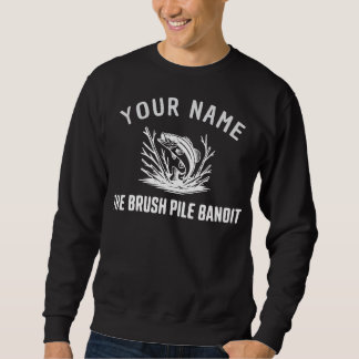 Personlig Namn Borste Bass Jägare Lång Ärmad Tröja