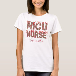 Personlig Namn Bow NICU Nurse-julsjöfart T Shirt