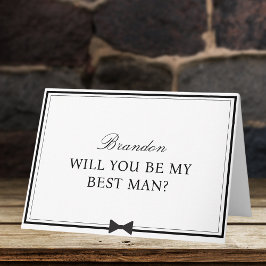 Personlig Namn Bowtie Best Man Frieri Kort