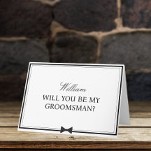 Personlig Namn Bowtie Groomsman Frieri