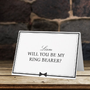 Personlig Namn Bowtie Ring Bearer Frieri Kort