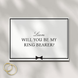 Personlig Namn Bowtie Ring Bearer Frieri Kort
