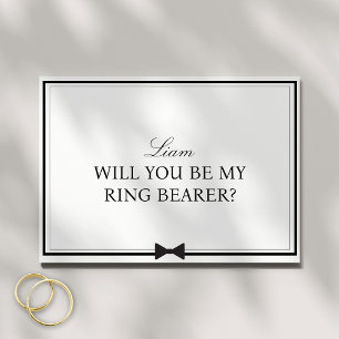 Personlig Namn Bowtie Ring Bearer Frieri Kort