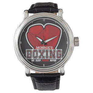 Personlig NAMN Boxer Boxing Gaffeisch Fighter Armbandsur