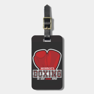 Personlig NAMN Boxer Boxing Gaffeisch Fighter Bagagebricka