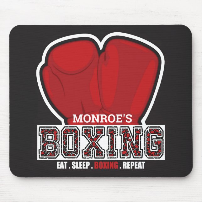 Personlig NAMN Boxer Boxing Gaffeisch Fighter Musmatta (Framsidan)