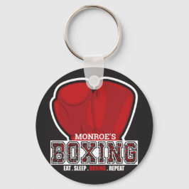 Personlig NAMN Boxer Boxing Gaffeisch Fighter Nyckelring