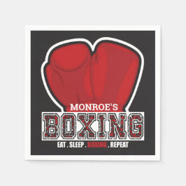 Personlig NAMN Boxer Boxing Gaffeisch Fighter Pappersservett