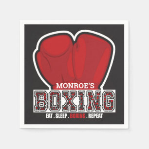 Personlig NAMN Boxer Boxing Gaffeisch Fighter Pappersservett