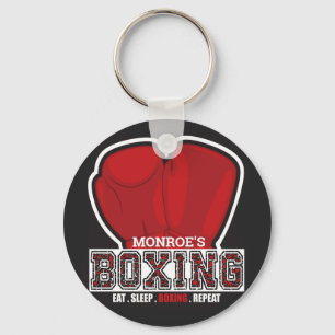 Personlig NAMN Boxer Boxing Gaffelprisvinnare Nyckelring