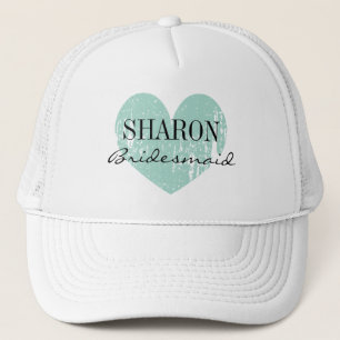 Personlig namn bridesmaid hat for team brude truckerkeps