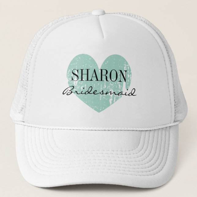 Personlig namn bridesmaid hat for team brude truckerkeps (Framsida)