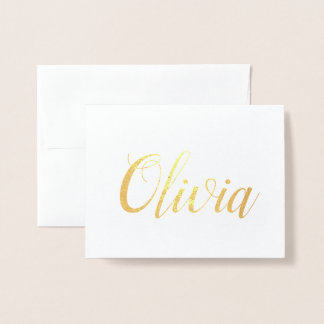 Personlig Namn | Bridesmaid | Olivia Folierat Kort