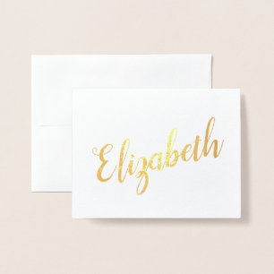 Personlig Namn Bridesmaid Stationär Folierat Kort
