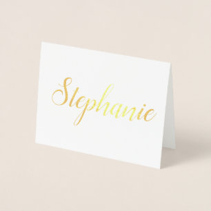 Personlig Namn Bridesmaid Stationär Folierat Kort