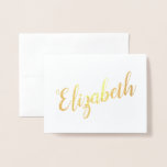 Personlig Namn | Bridesmaid Stationery Folierat Kort<br><div class="desc">Blanka för att du ska kunna skriva dina egna känslor.</div>