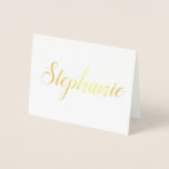 Personlig Namn | Bridesmaid Stationery Folierat Kort<br><div class="desc">Blanka för att du ska kunna skriva dina egna känslor.</div>