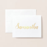 Personlig Namn | Bridesmaid Stationery Samantha Folierat Kort<br><div class="desc">Blanka för att du ska kunna skriva dina egna känslor.</div>