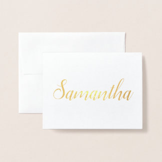 Personlig Namn | Bridesmaid Stationery Samantha Folierat Kort