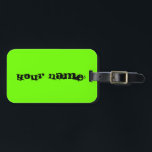 Personlig Namn Bright Fluorescent Neon Grönt Bagagebricka<br><div class="desc">Personlig Bright Fluorescent Neon Grönt Anpassningsbar Wallets Anpassa med ditt namn eller meddelande efter eget val</div>