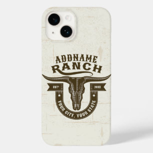 Personlig NAMN Bull Steer Skull Western Ranch