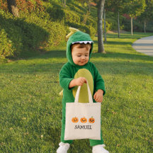 Personlig Namn Bus eller godis Halloween Bag