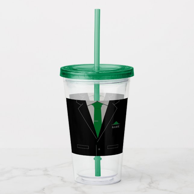 Personlig Namn Business Acrylic Tumbler Take Away Mugg (Framsida)
