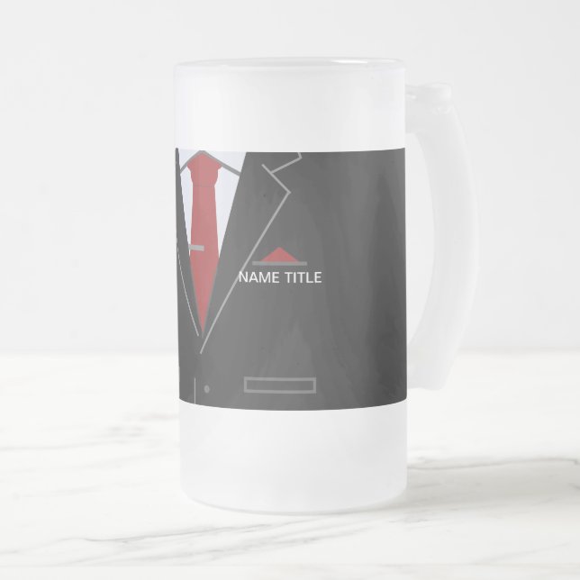 Personlig Namn Business Gift Glass Beer Mugg (Framsida höger)