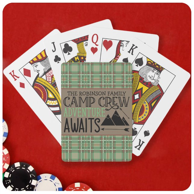Personlig NAMN Cabin Camping Äventyr Casinokort (Skapare uppladdad)