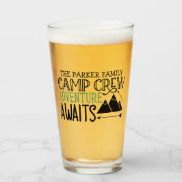 Personlig NAMN Cabin Camping Äventyr Glaskopp