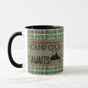 Personlig NAMN Cabin Camping Äventyr Mugg