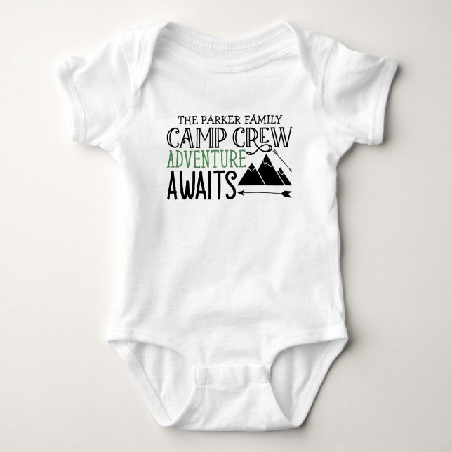 Personlig NAMN Cabin Camping Äventyr T Shirt (Framsida)