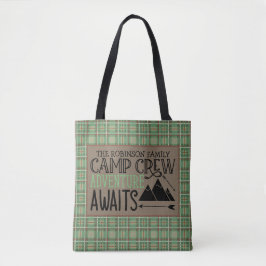 Personlig NAMN Cabin Camping Äventyr Tygkasse