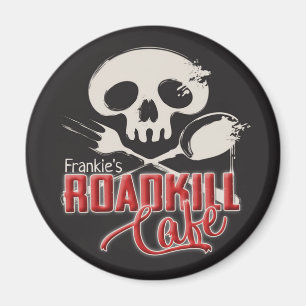 Personlig NAMN Cheeky Roadkill Cafe Kitchen Magnet