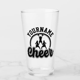 Personlig NAMN Cheer Team Varsity Cheerleader Glaskopp