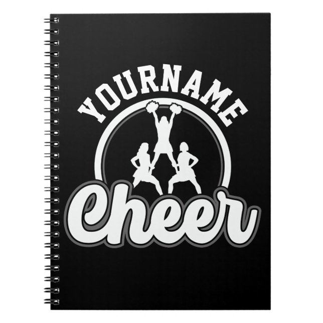 Personlig NAMN Cheer Team Varsity Cheerledare Anteckningsbok (Framsidan)