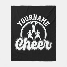 Personlig NAMN Cheer Team Varsity Cheerledare Fleecefilt
