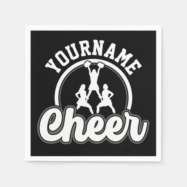 Personlig NAMN Cheer Team Varsity Cheerledare Pappersservett (Framsidan)