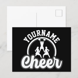 Personlig NAMN Cheer Team Varsity Cheerledare Vykort