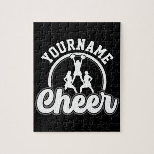Personlig NAMN Cheerleading Lag Varsity Cheerleade Pussel
